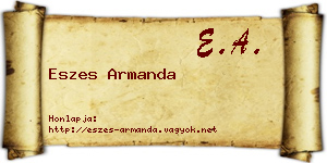 Eszes Armanda névjegykártya